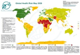 Global Health Risk Map 2026 Gesundheitsrisikokarte Entsendung Travel Risk Management Corporate Health Reisemedizin